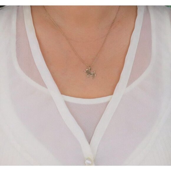 14k Yellow Gold Unicorn Pendant - Picture 4 of 5